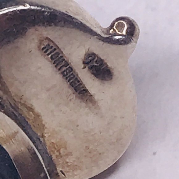 Sterling Silver Ring Amethyst Abalone Cab Stones Size 7 925 Night Signed - Picture 5 of 10